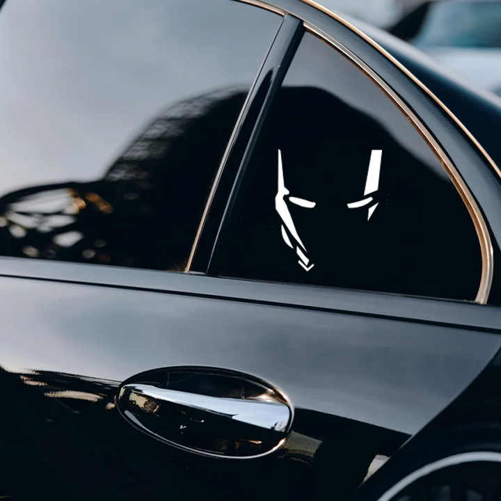 Reflective RGB Colour Iron Man Sticker Decoration for Car, Laptop.